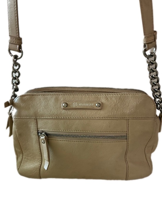 b. makowsky Handbags - B. Makowsky Tan Crossbody Genuine
Leather Bag Purse